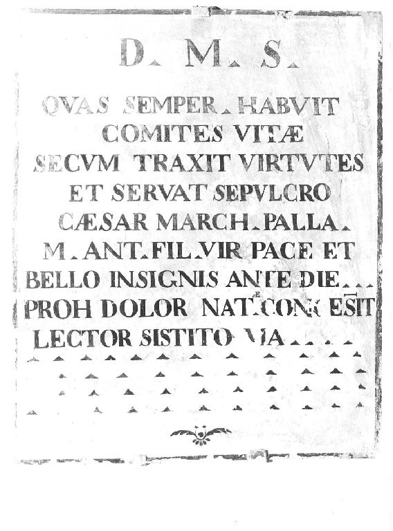 lapide tombale - ambito piacentino (primo quarto sec. XIX)