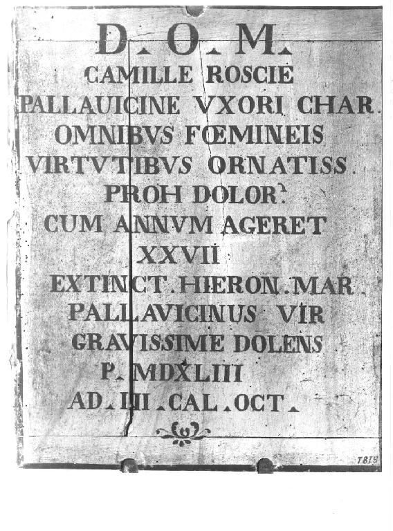 lapide tombale - ambito lombardo (sec. XVI)