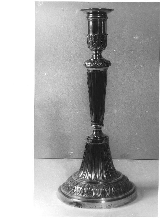 candeliere d'altare, serie - bottega piacentina (sec. XIX)