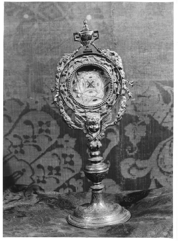 reliquiario a teca - bottega parmense (seconda metà, terzo quarto sec. XVI, sec. XIX)