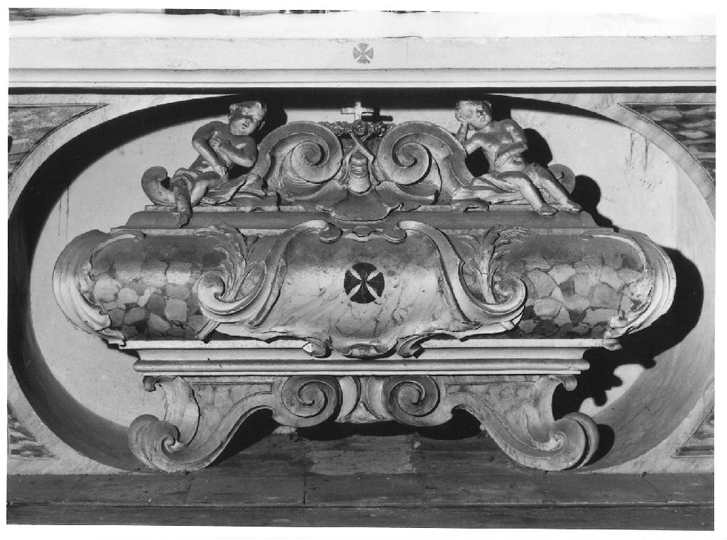 reliquiario a teca - a urna di Dossa Domenico, Barca Bernardino (secc. XVII/ XVIII)