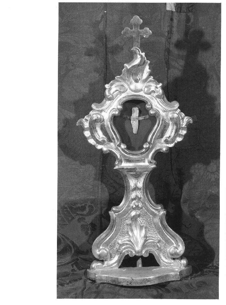 reliquiario - a ostensorio, serie - ambito piacentino (seconda metà sec. XVIII)