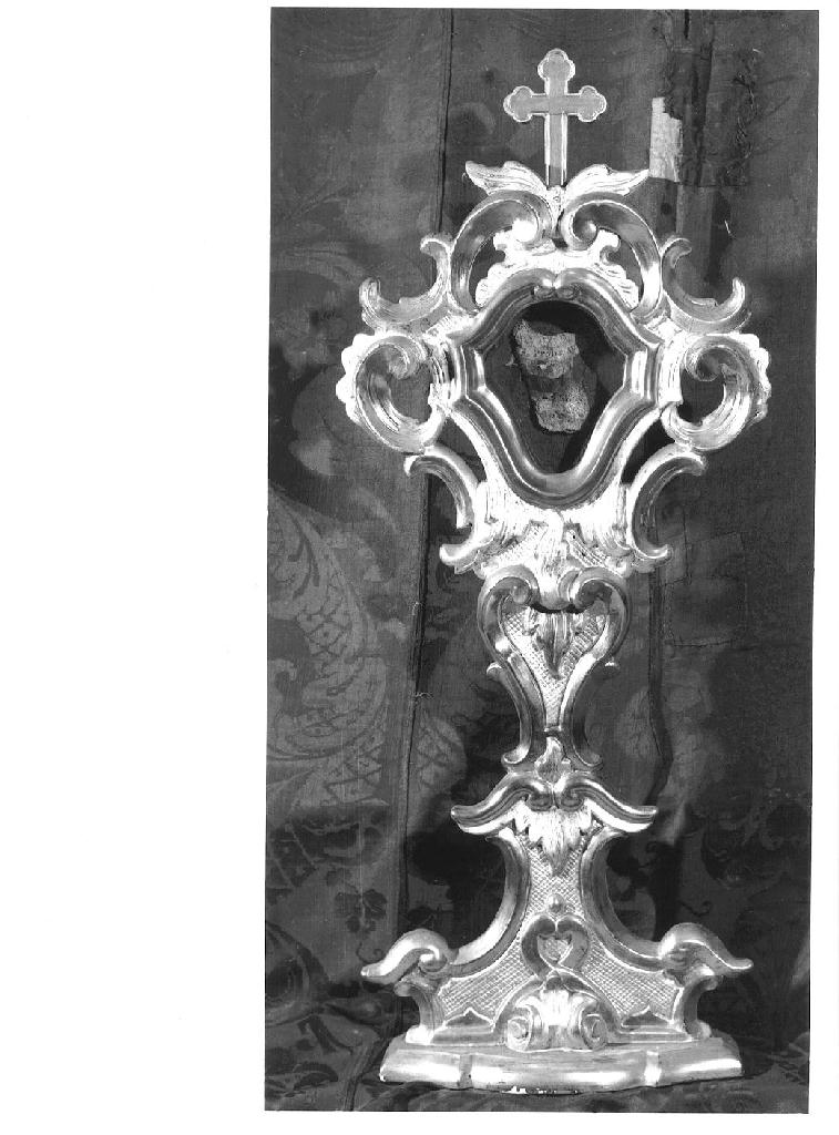 reliquiario - a ostensorio, serie - ambito piacentino (terzo quarto sec. XVIII)