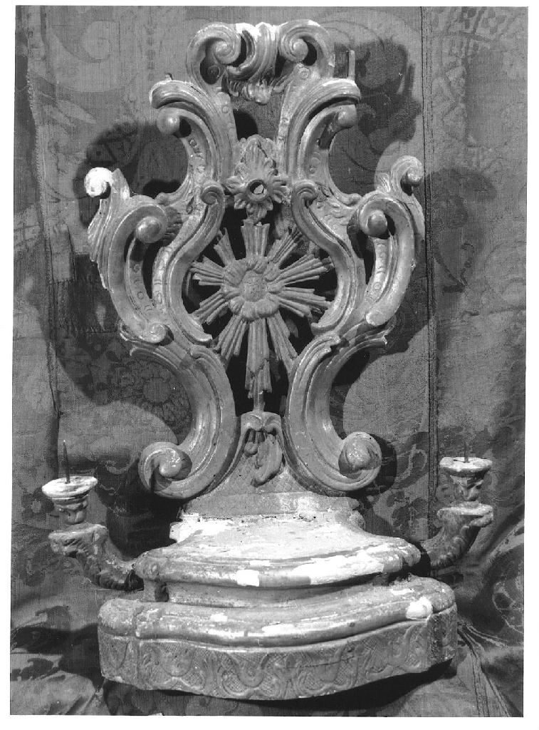 tronetto per esposizione eucaristica di Ghernardi Giovanni (metà sec. XVIII)