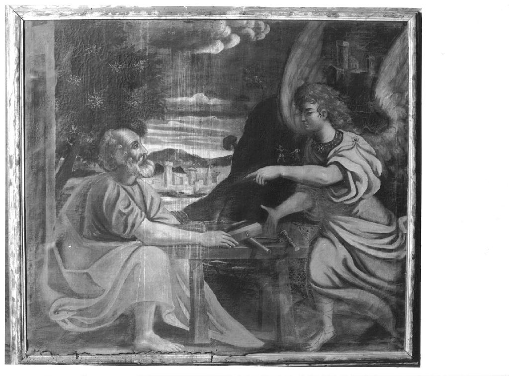 San Giuseppe e un angelo (dipinto) - ambito piacentino (prima metà sec. XVII)