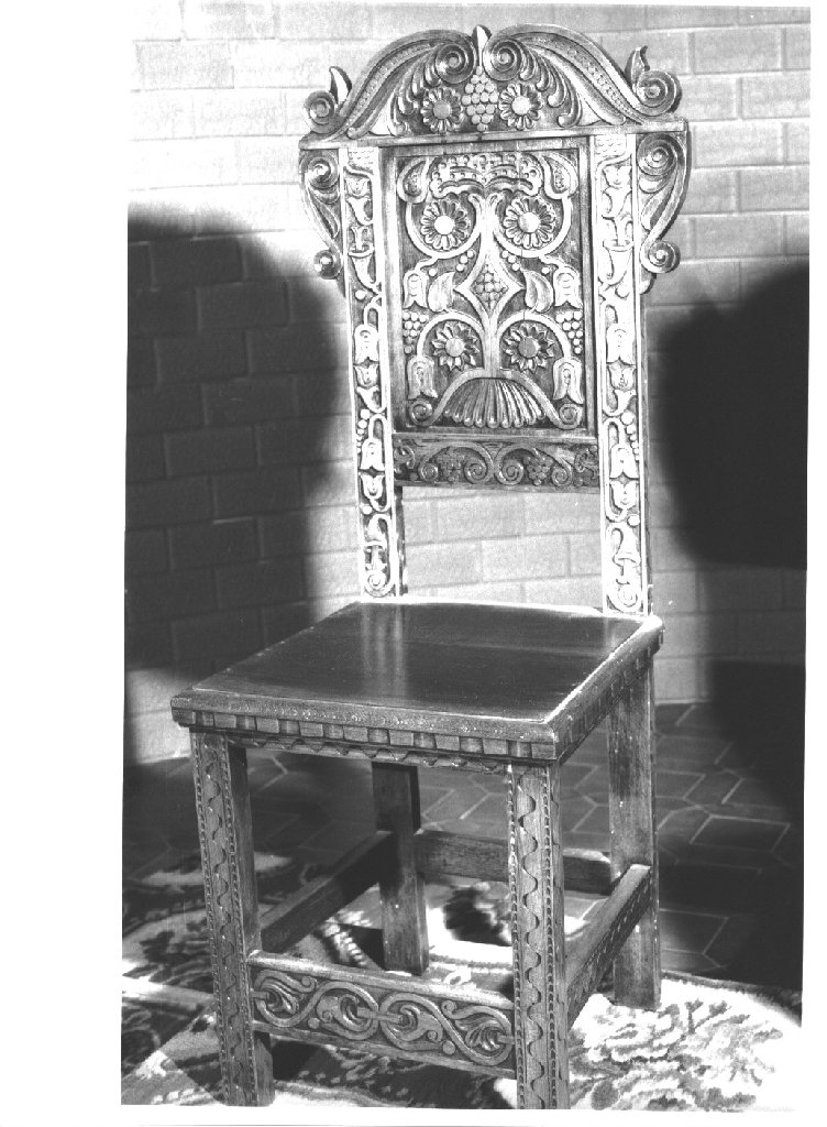 sedia, serie - ambito piacentino (prima metà sec. XX)