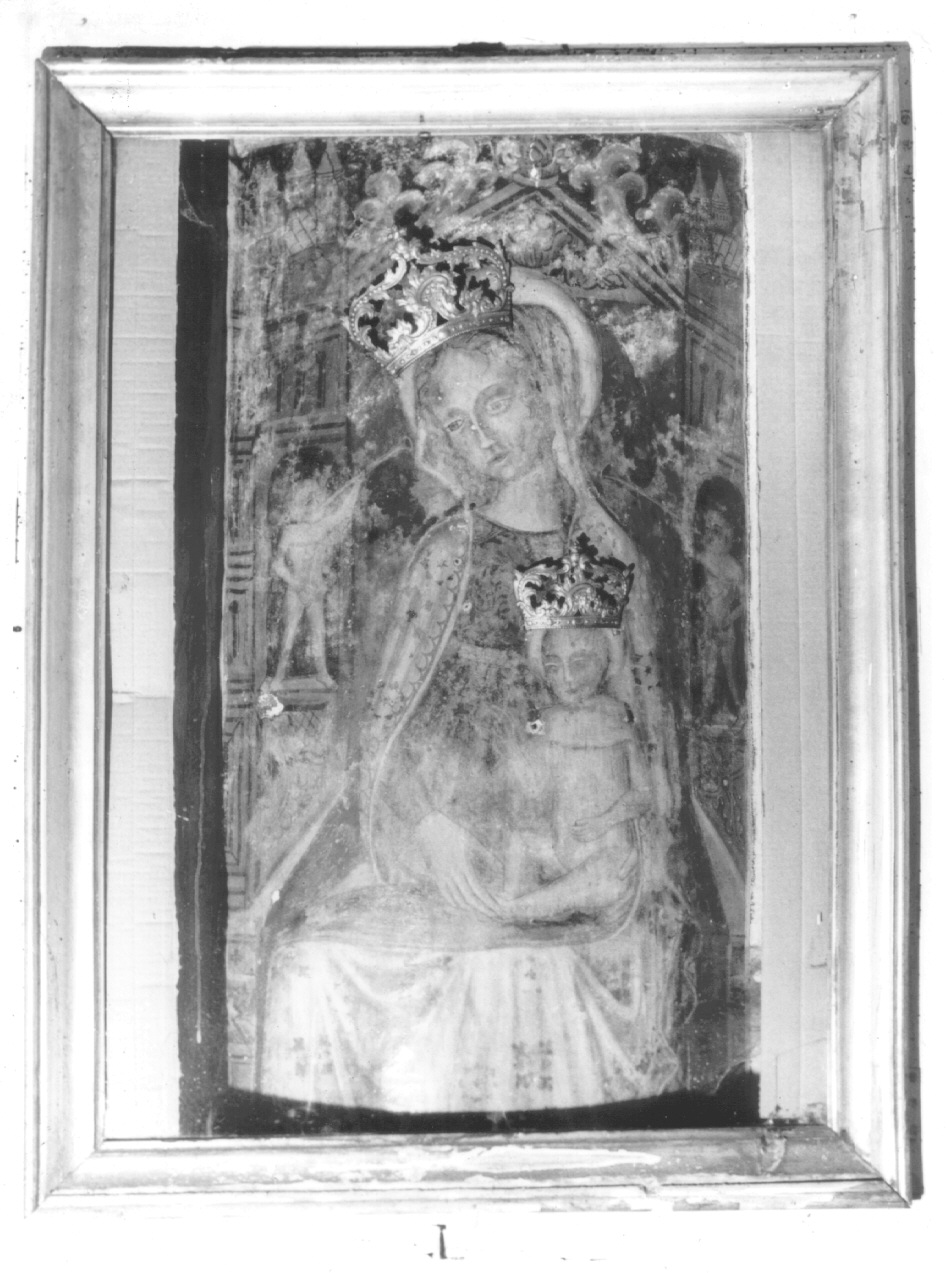 Madonna in trono con Gesù Bambino (dipinto) - ambito lombardo (metà sec. XV)