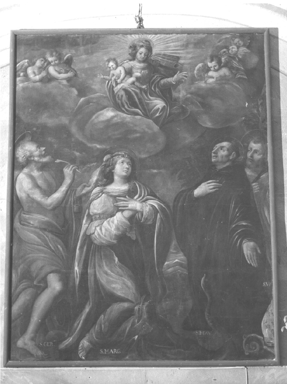 Madonna con Bambino e Santi (dipinto) - ambito parmense-piacentino (sec. XVII)