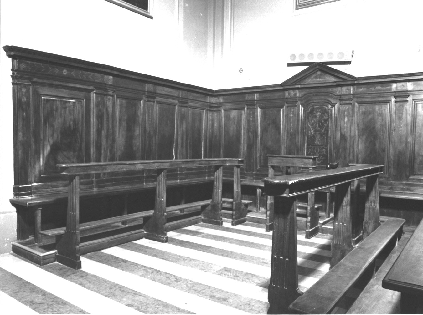 stalli del coro, insieme di Piacenza Giovanni (sec. XVIII)