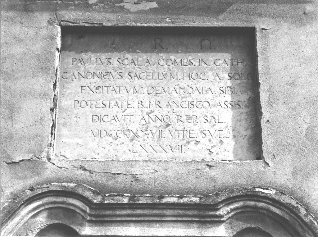 lapide commemorativa - ambito piacentino (sec. XVIII)