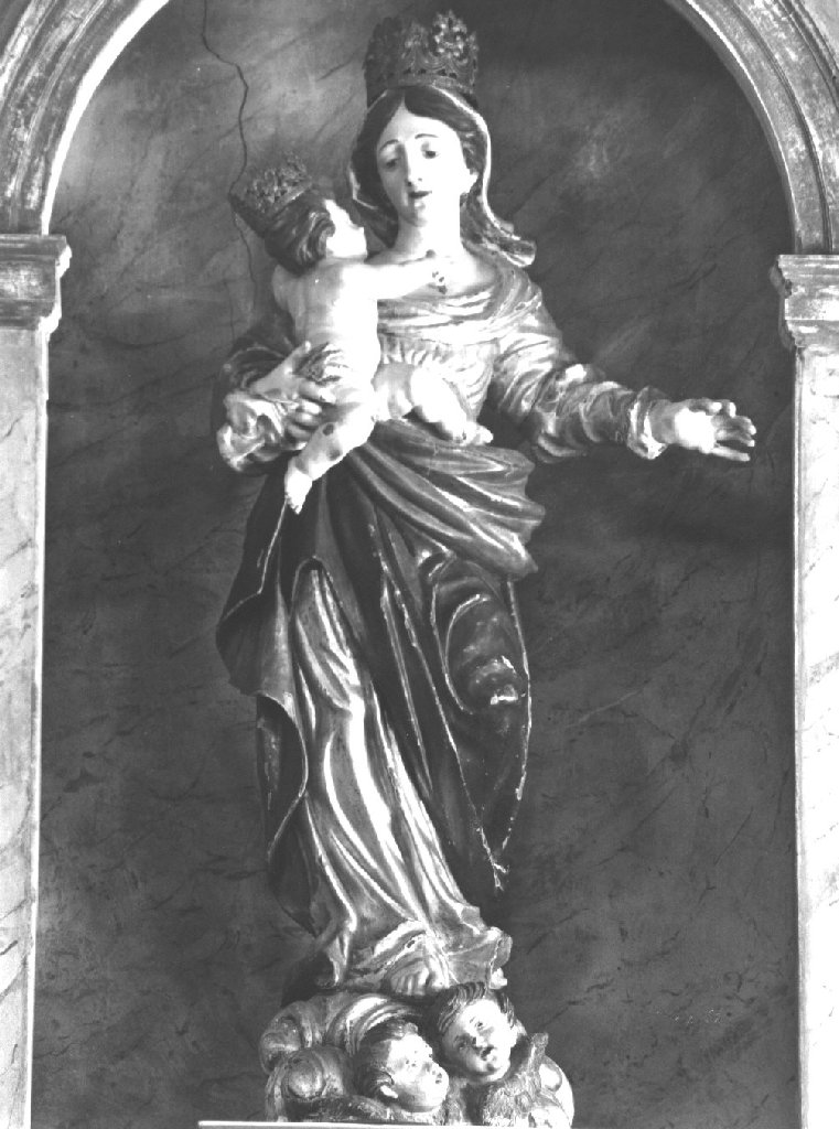 Madonna del Rosario, Madonna con Bambino (statua) - ambito piacentino (sec. XVIII)