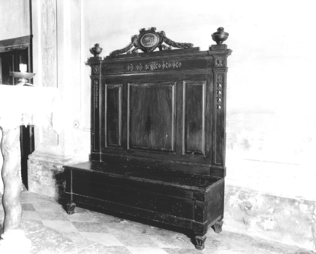 cassapanca - ambito piacentino (ultimo quarto sec. XVIII)