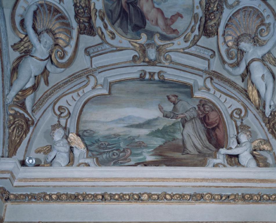 Sant'Antonio da Padova parla ai pesci (dipinto) - ambito cremonese (prima metà sec. XVII)