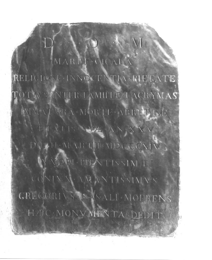 lapide - ambito piacentino (sec. XIX)