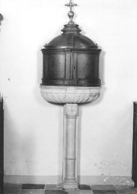 fonte battesimale - a fusto - ambito emiliano (inizio sec. XX)