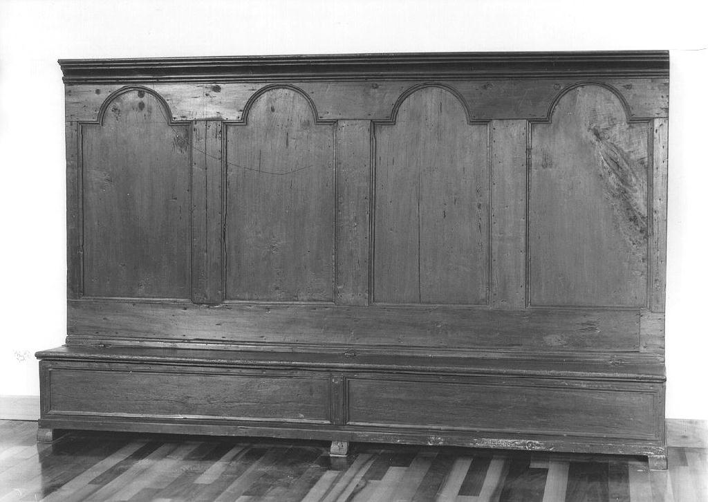 cassapanca - ambito emiliano-lombardo (seconda metà sec. XIX)