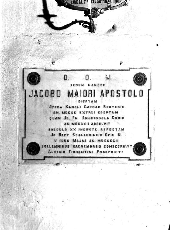 lapide commemorativa - ambito piacentino (inizio sec. XX)