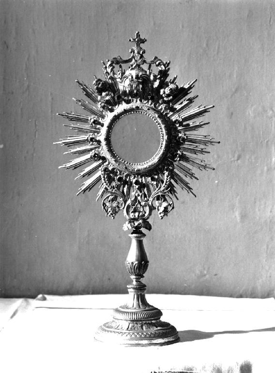 ostensorio - ambito piacentino (ultimo quarto sec. XIX)