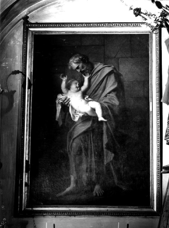 San Giuseppe e Gesù Bambino (dipinto) di Landi Gaspare (sec. XIX)
