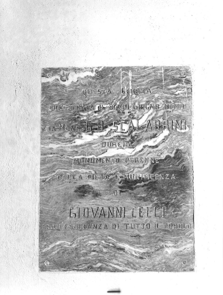 lapide celebrativa - ambito piacentino (sec. XX)