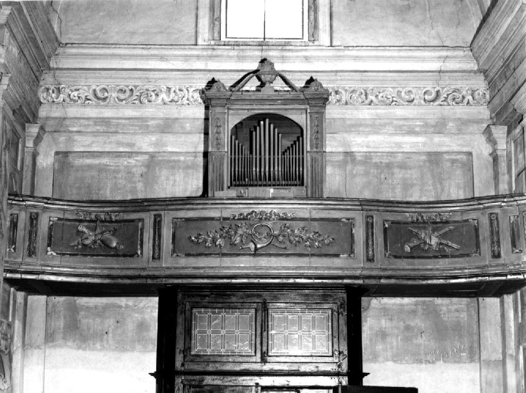 palco di cantoria e cassa d'organo - ambito piacentino (ultimo quarto sec. XVIII)