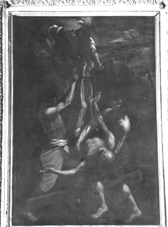 Crocifissione di San Pietro (dipinto) - ambito piacentino (ultimo quarto sec. XVII)