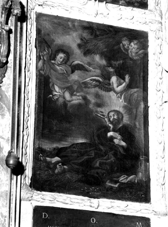 San Saverio che abbraccia il Crocifisso (?) (dipinto) di Bergamaschi Corrado (ultimo quarto sec. XVII)