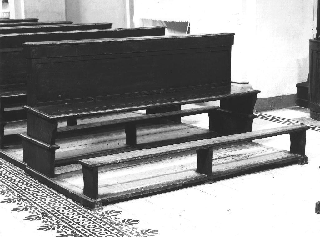 banco da chiesa, serie - ambito piacentino (sec. XIX)