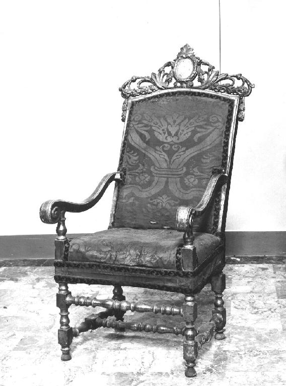 poltrona, serie - ambito piacentino (secc. XVIII/ XIX)