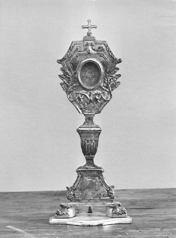 reliquiario - a ostensorio - ambito piacentino (sec. XIX)