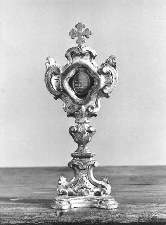 reliquiario - a ostensorio - ambito piacentino (sec. XVIII)