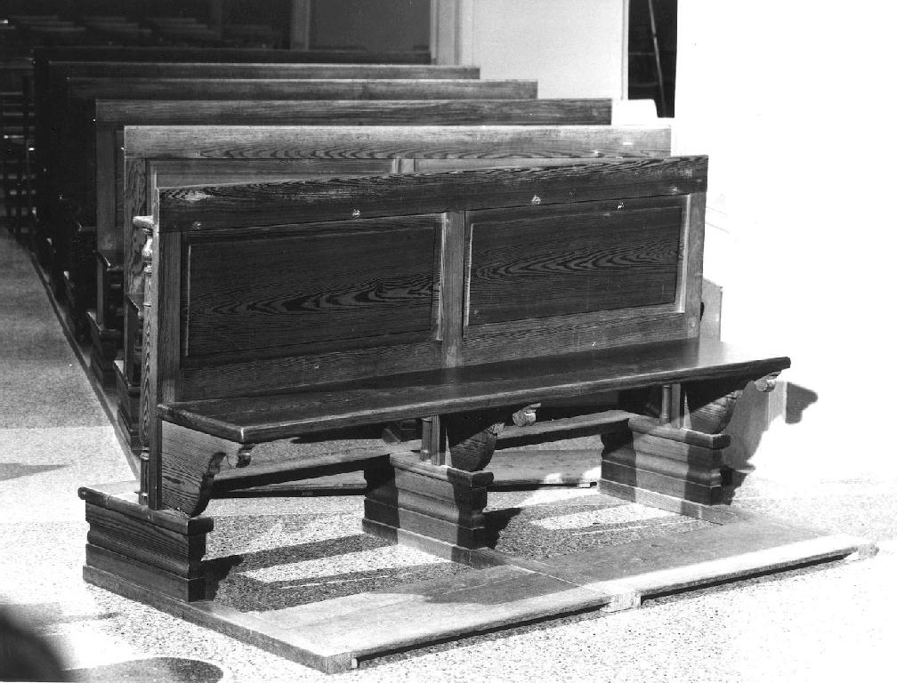 banco da chiesa, serie - produzione piacentina (sec. XX)