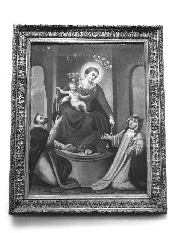 Madonna di Pompei, Madonna del Rosario con San Domenico e Santa Caterina da Siena (dipinto) - ambito piacentino (?) (ultimo quarto sec. XIX)
