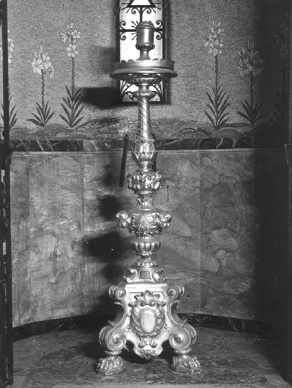 navata destra (base per il cero pasquale) - ambito piacentino (fine sec. XIX)