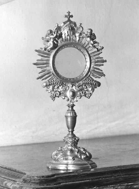 ostensorio - produzione Italia settentrionale (fine/inizio secc. XIX/ XX)