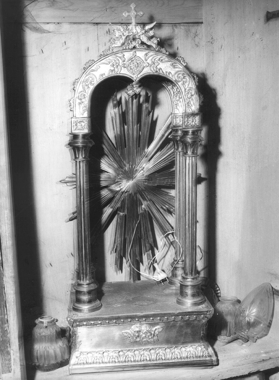 tronetto per esposizione eucaristica - produzione Italia settentrionale (fine sec. XIX)