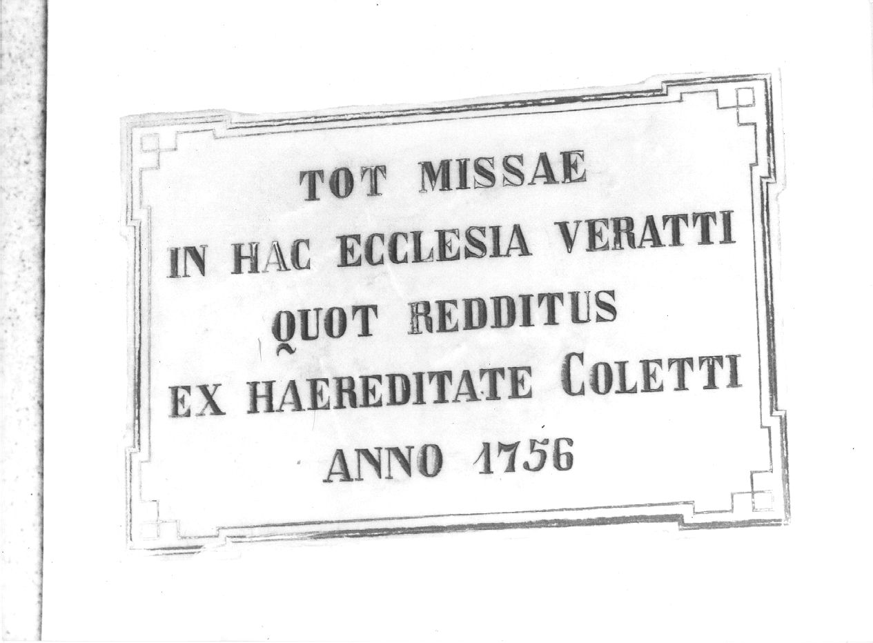 lapide commemorativa - ambito piacentino (ultimo quarto sec. XIX)