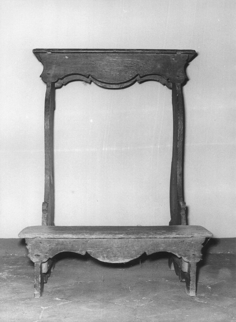 inginocchiatoio - ambito piacentino (sec. XVIII)