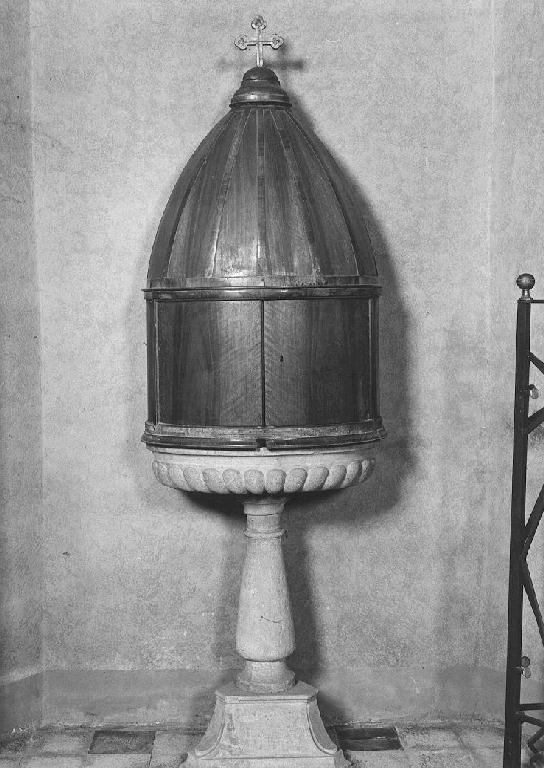 fonte battesimale - a fusto - ambito parmense-piacentino (sec. XVIII, sec. XIX)