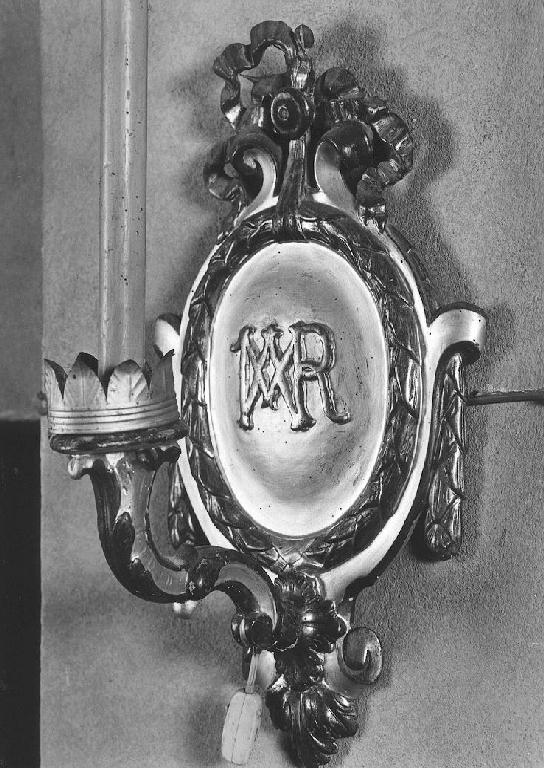 candeliere da parete, serie - ambito piacentino (ultimo quarto sec. XVIII)