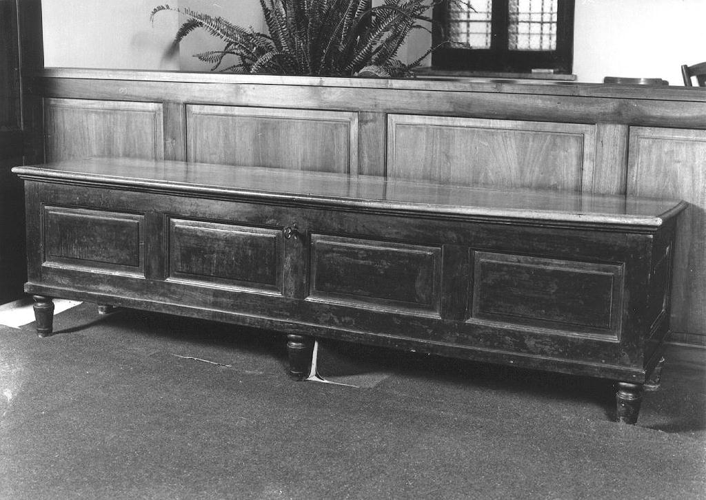 cassapanca - ambito emiliano-lombardo (sec. XIX)