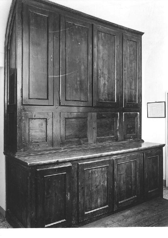 armadio da sacrestia - ambito piacentino (fine/inizio, primo quarto secc. XVIII/ XIX, sec. XX)