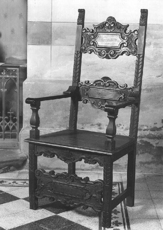 poltrona - ambito emiliano-lombardo (seconda metà sec. XIX)