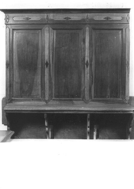 banco da chiesa - ambito emiliano-lombardo (ultimo quarto sec. XVIII)