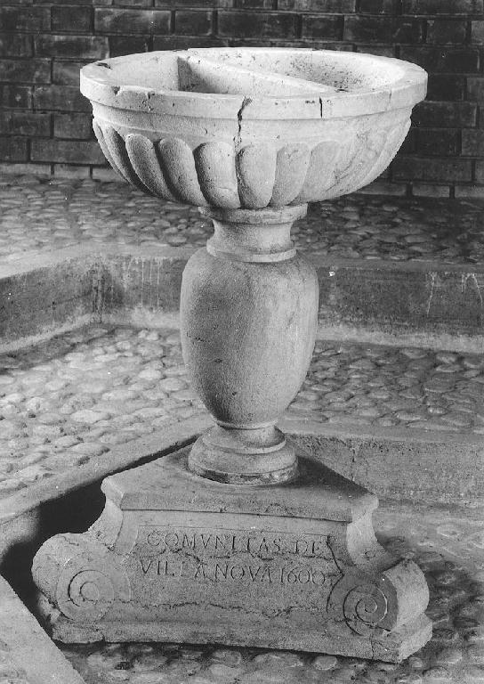 fonte battesimale - a fusto - ambito parmense-piacentino (sec. XVII)