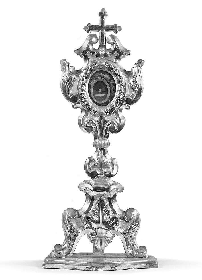 reliquiario - a ostensorio, serie - ambito piacentino (seconda metà sec. XVIII)
