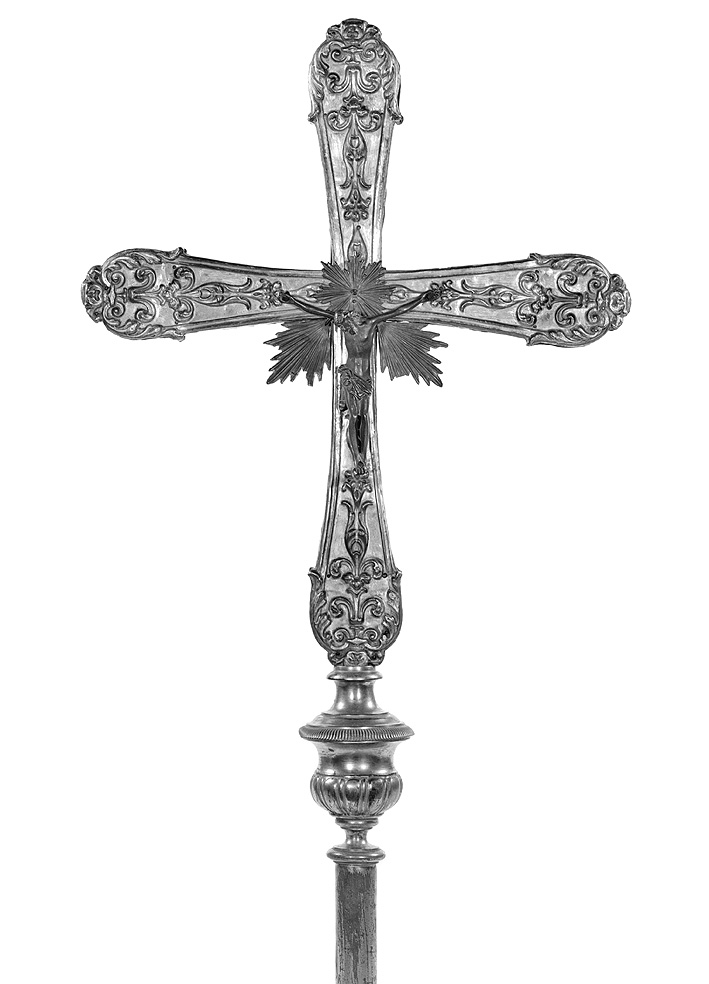 croce processionale - produzione Italia settentrionale (fine/inizio secc. XIX/ XX)