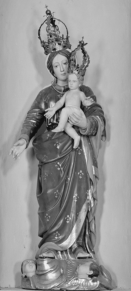 Madonna con Bambino (statua) di Borella Domenico (cerchia) (seconda metà sec. XIX)