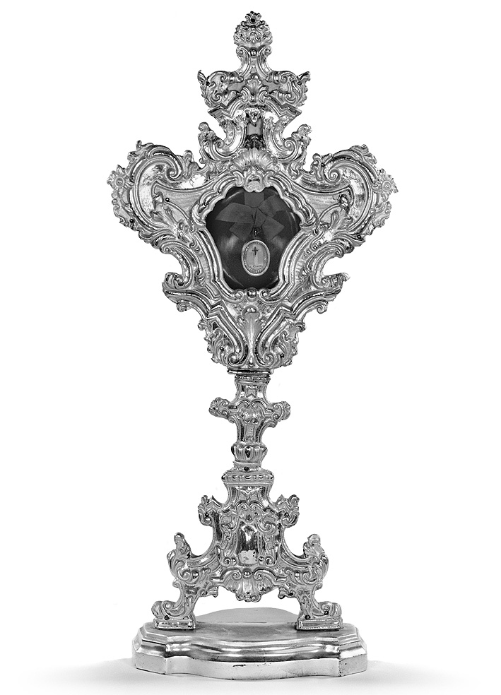 reliquiario - a ostensorio - ambito piacentino (seconda metà sec. XIX)