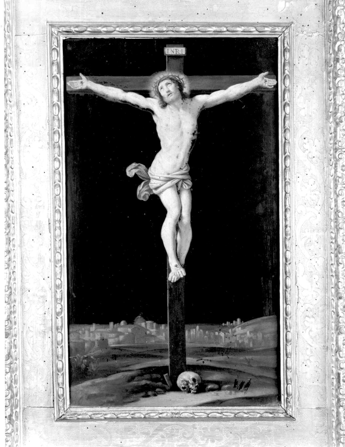 CROCIFISSIONE DI CRISTO (dipinto) - ambito emiliano (seconda metà sec. XVII)